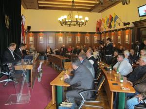 Sprejem v občinski dvorani